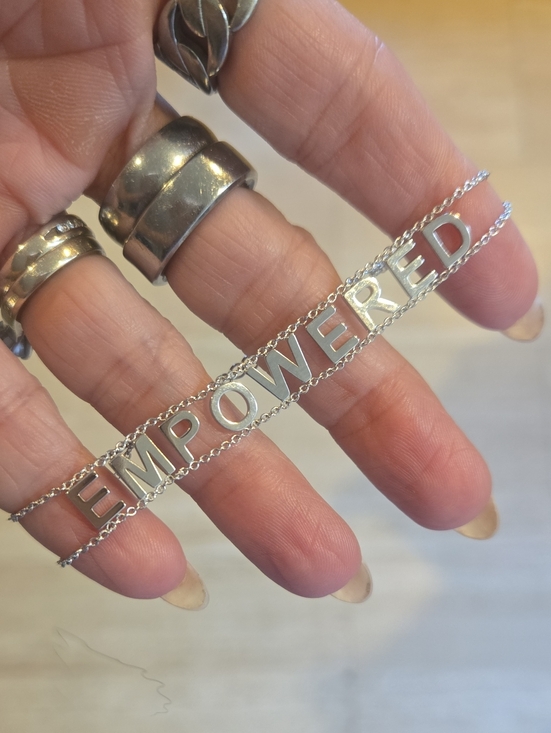 Jewelry - EMPOWERED Silver Adjustable Bracelet